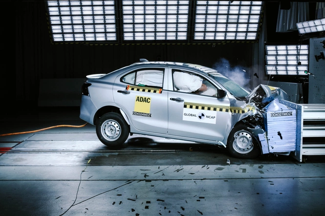 2024 Maruti Suzuki Dzire Crash Test Image Frontal Impact