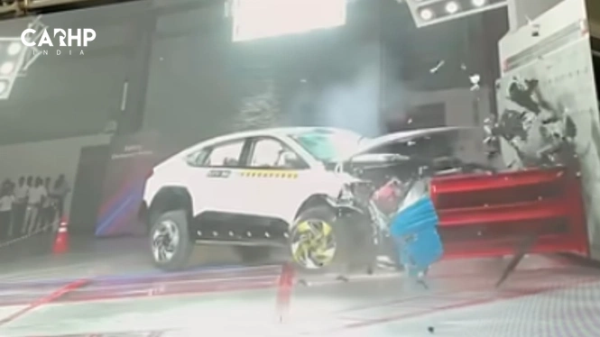 Mahindra XEV 9E Frontal Crash Test Photos