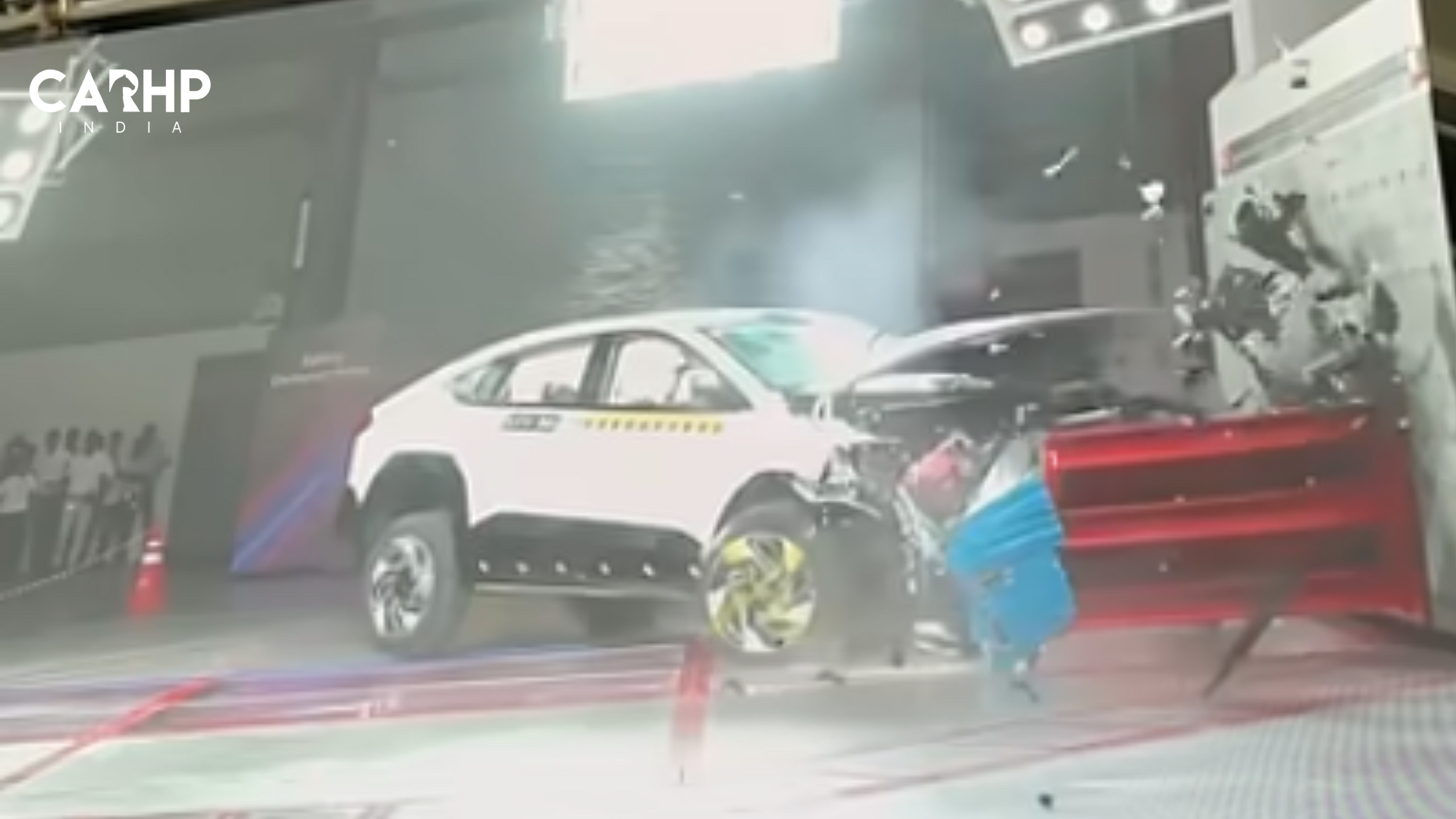 Mahindra XEV 9E Frontal Crash Test Photos