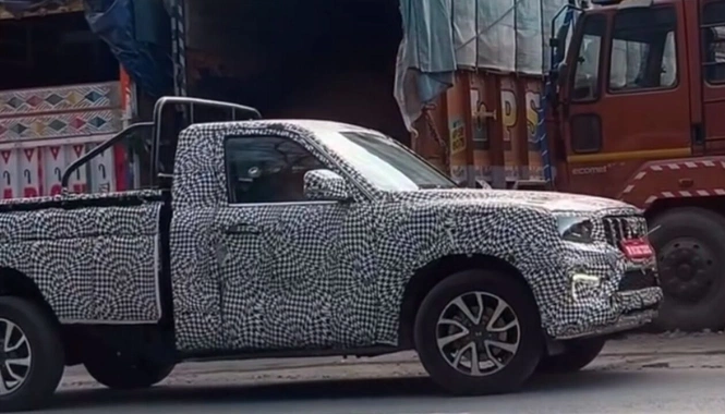 New Scorpio N Based Pick Up Truck Spyshots