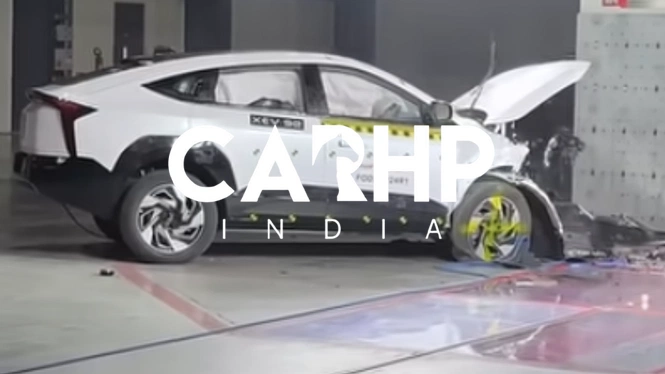 Mahindra XEV 9E Frontal Crash Test Photos