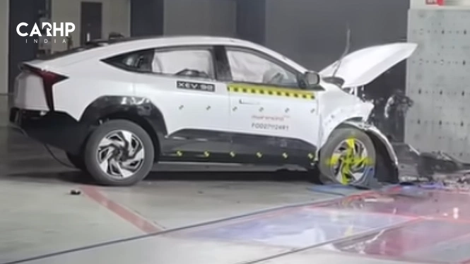 Mahindra XEV 9E Frontal Crash Test Photos