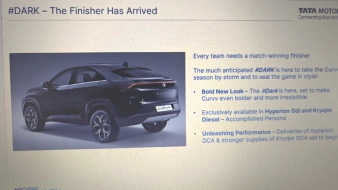 Tata Curvv Dark leaked 