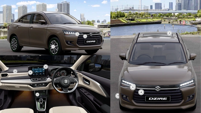 Maruti Suzuki Dzire ZXi+ 2024 Exterior & Interior Photographs