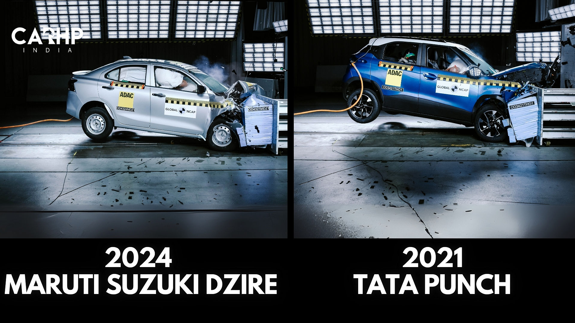 2024 Maruti Suzuki Dzire GNCAP Crash Test VS Tata Punch Crash
