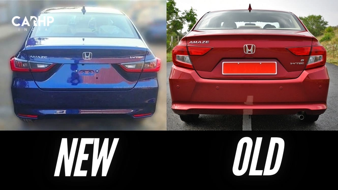 New Honda Amaze Rear Profile Leaked Photo Comparison With Old Honda Amaze