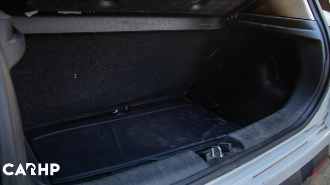 White 2023 Hyundai Exter Ownership Review Boot space Interior Photograph