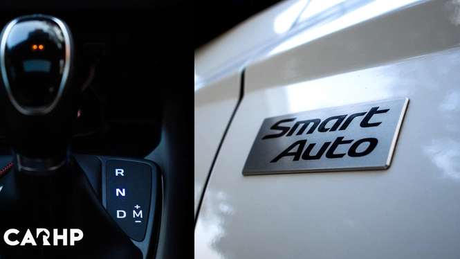 White 2023 Hyundai Exter Ownership Review Automatic Transmission Gear Shifter Interior Photograph And Smart Auto Badge