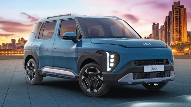 Kia syros pricing here is the car in blue