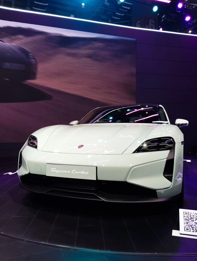 Porsche Taycan Facelift Sedan India Launch Image At Auto Expo