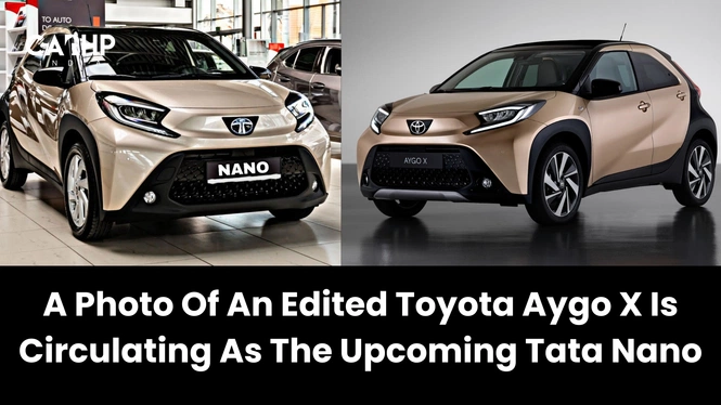 A Photo Of An Edited Toyota Aygo X Is Circulating As The Upcoming Tata Nano