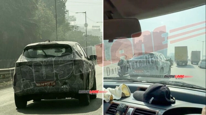 Spyshot Of Tata Harrier EV Via Rushlane